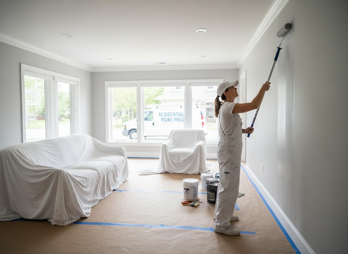 Interior painting work