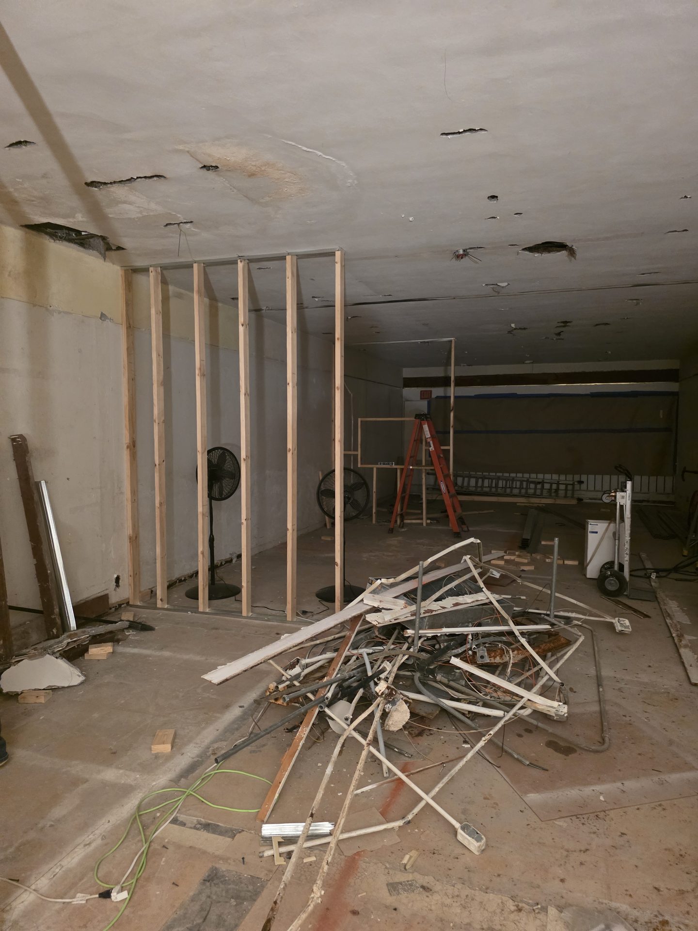 Trabajo de estructura de Firenova durante una remodelación